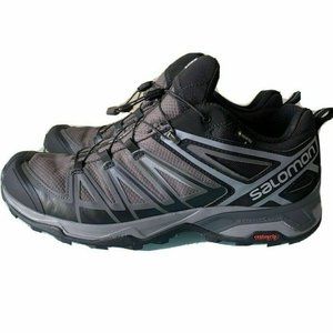 Salomon X Ultra 3 Low GTX Goretex Waterproof 7 7.5 Men's Hiking Shoes Black Gray